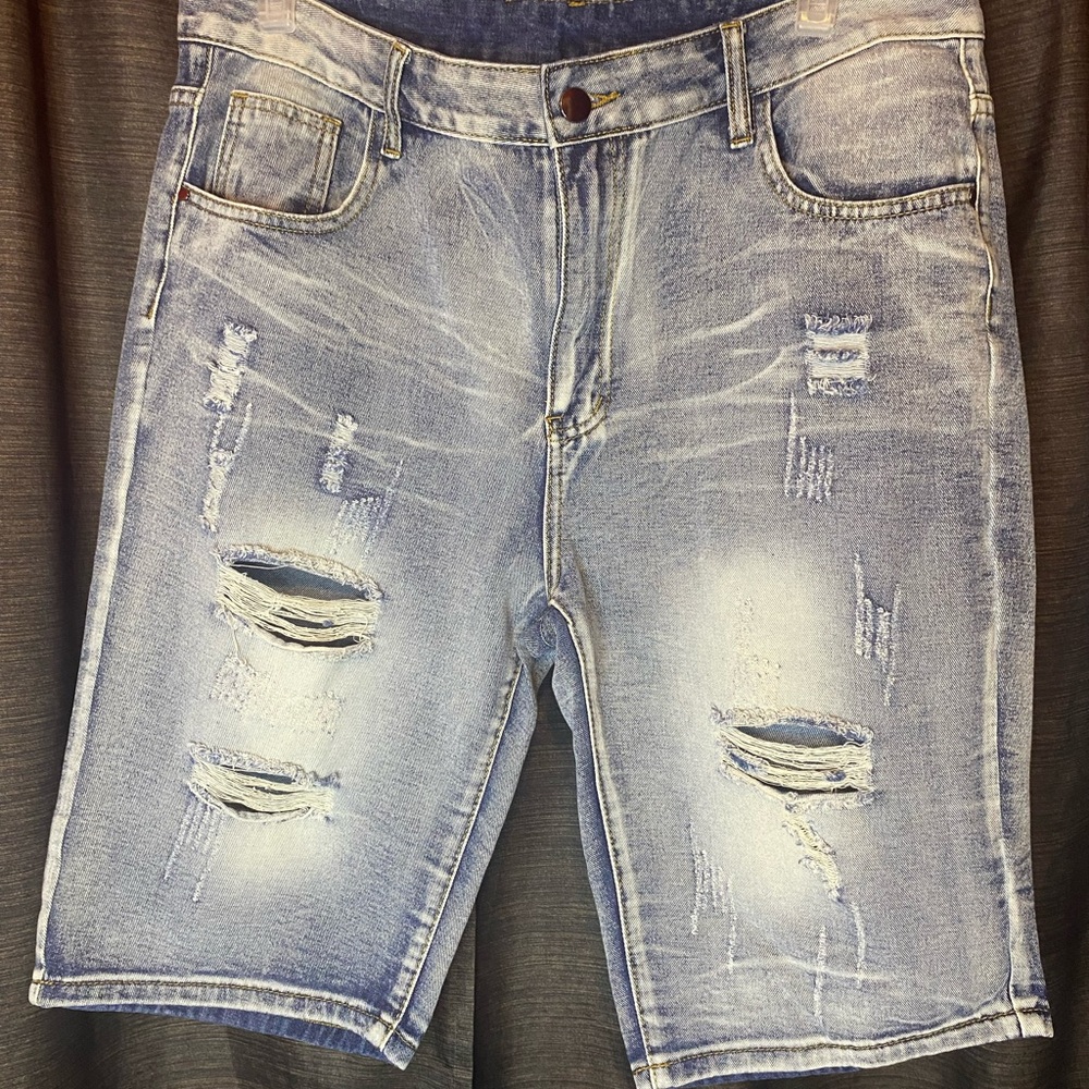 Women's Distressed Denim Jean Shorts
